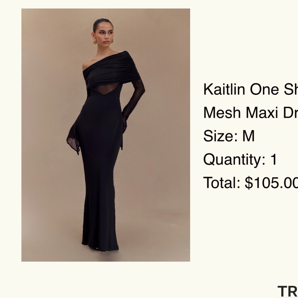 Meshki Black One Shoulder Mesh Dress